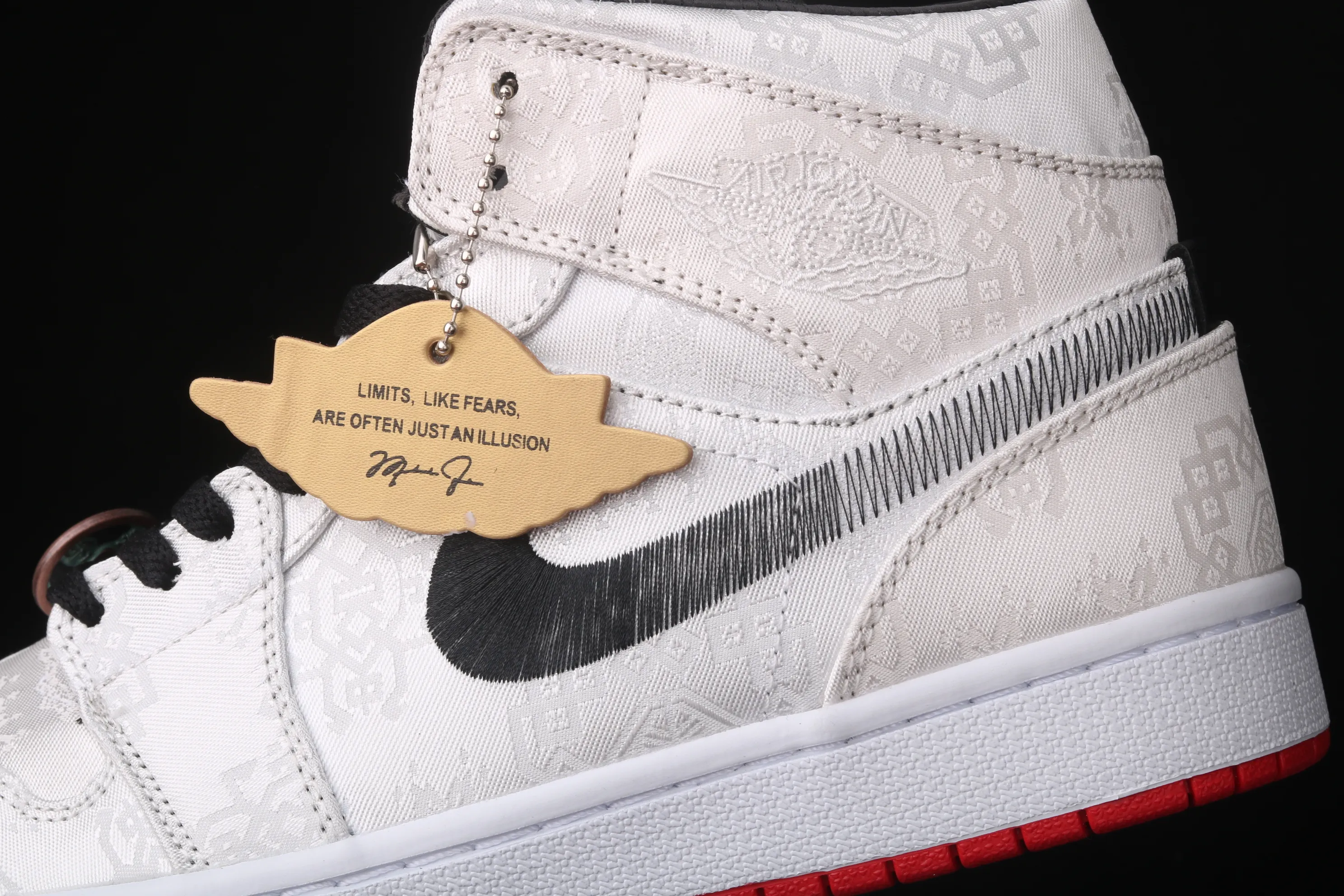All categories Air Jordan Jordan series basketball shoes Air Jordan 1 Mid Different versions CLOT x Air Jordan 1 Mid "Fearless" AJ1 Joe 1 mid-top white silk CU2804-100